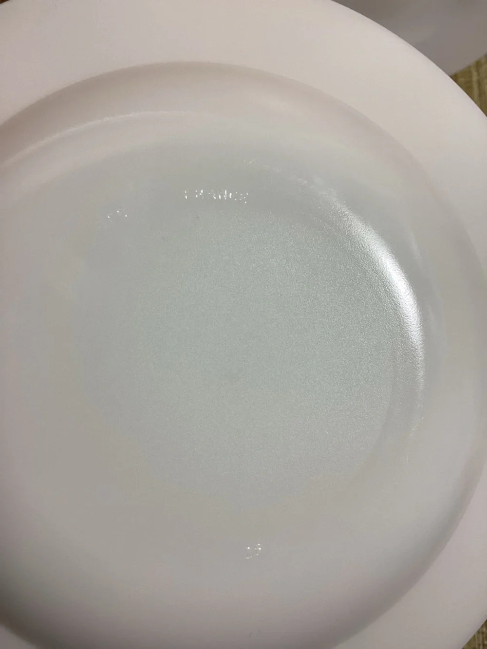 Vintage Arcopal France Ivory Milk Glass 6.25” Dessert Plates set of 4